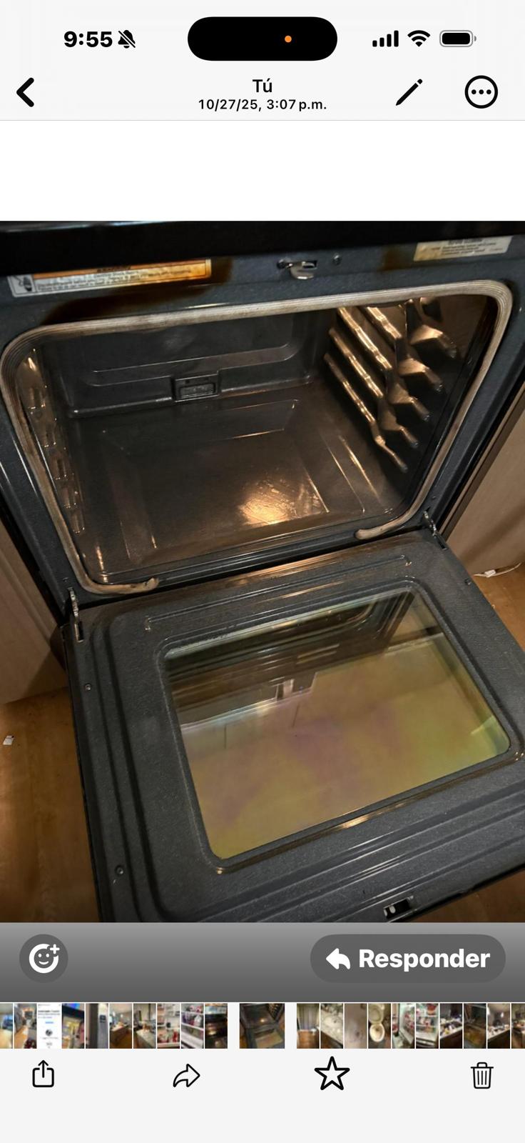 After — Oven interior